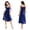Dark Blue, variant on Fjuchai Women's Silk Nightgown Nightdress Long Sleepwear Sleeveless Loungewear Soft Summer Night Pajama Sleep Dress Knee Length Nightwear S-XL