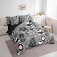 thumbnail image 4 of Feelyou Kawaii Doll Bear Twin Bedding Sets 7-Piece for Kids, Grey Christmas Tree Bedding Comforter Set, Princess Bowknot Reversible Sheet Sets, Lightweight Room Decor, 4 of 8