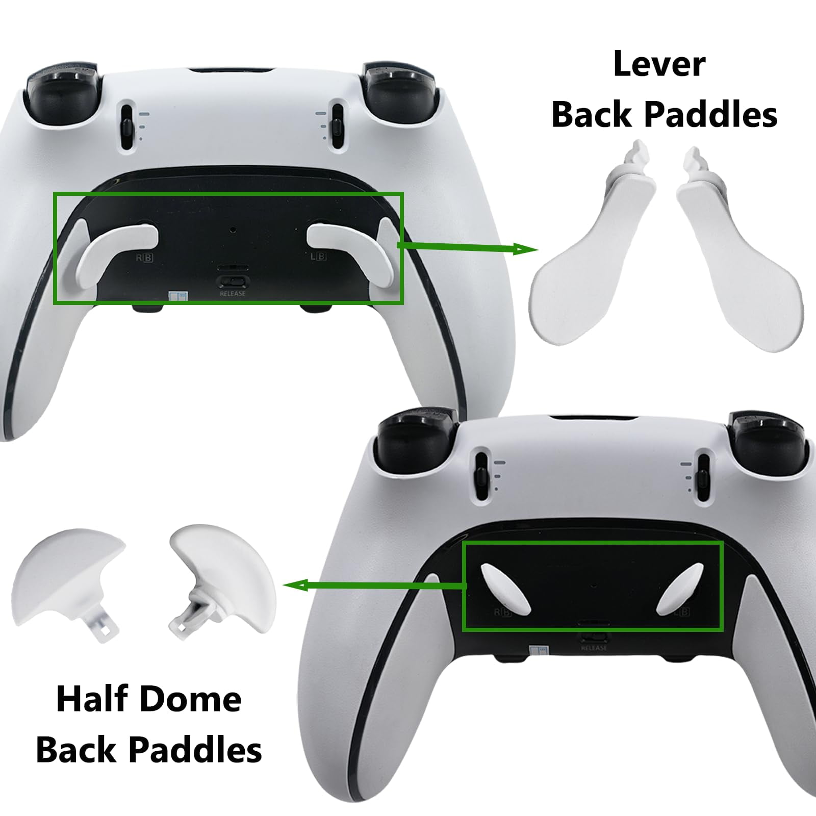 10-in-1 Metal Thumbsticks Replacement for PS5 Dualsense Edge Controller,4 Metallic Back Paddles Triggers Buttons Repair Parts for PS5 Edge Controller with 6 Analog Joysticks(Black)