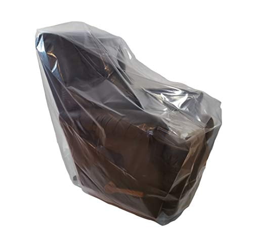 Clear & Odorless Plastic Bag for Moving 4mil Thick Sofa Cover Dust-Proof Moving Bag for Sofa Moving Boxes 92W x 42D x 62/41H Inches Wowfit Furniture Cover