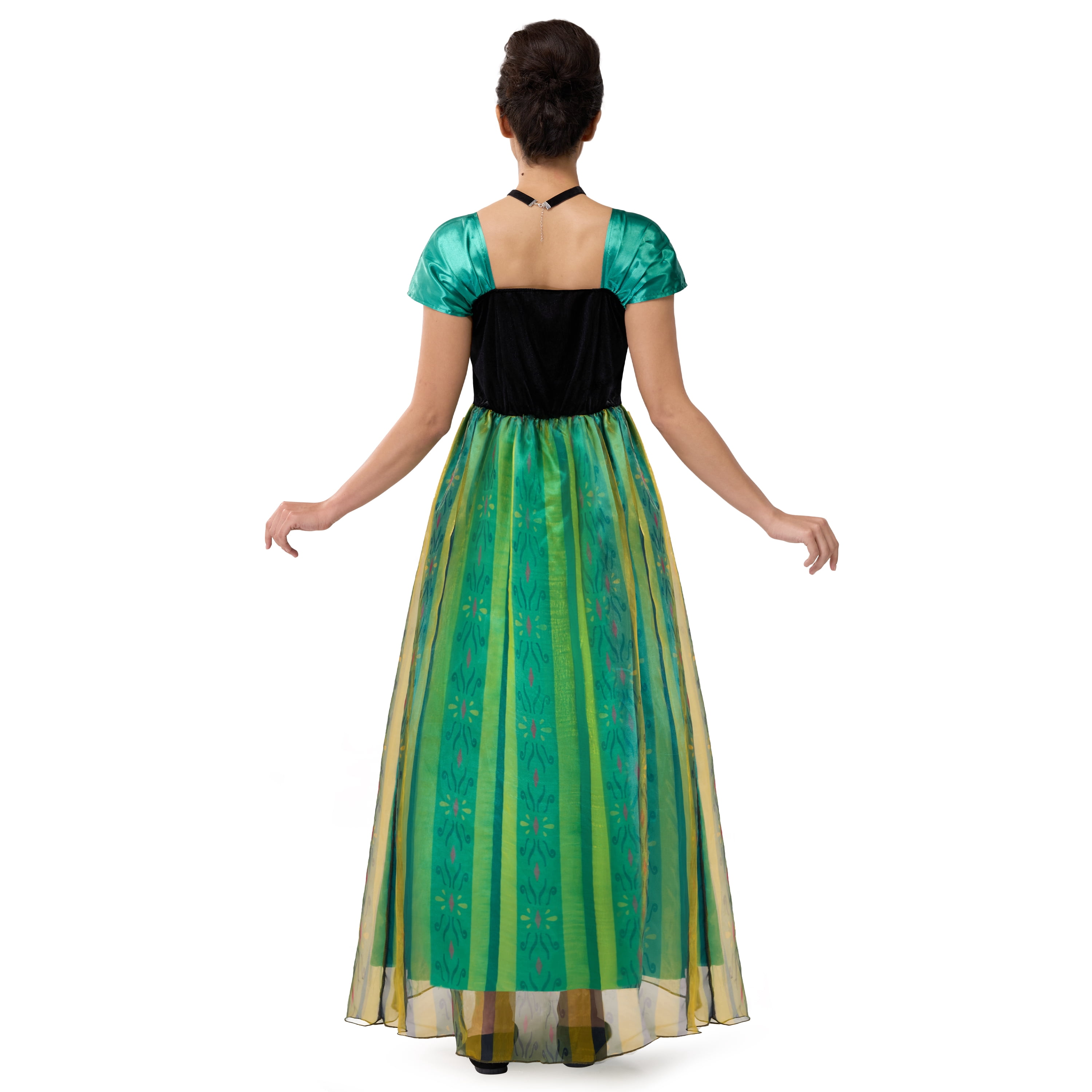 green princess dress costume Joyfy Women Halloween Costume Coronation Dress, Green Princess Dress Costume, Adult Princess Dress for Halloween Cosplay Party -XL
