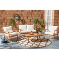 thumbnail image 2 of Safavieh Deacon 4-PieceWood/Polyester Outdoor Living Set in Natural/Beige, 2 of 12