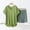 Green, variant on NominalSnug Pajama Sets for Women Round Neck Short Sleeve Sleep Shirts Wide Leg Pleated Shorts Casual Loose Loungewear