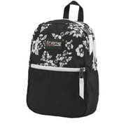 JanSport Classic Trans Meadow Aloha Floral Print Mini Backpack - 12" x 8.5" x 4"-  Perfect for Travel School Bag Tote - Black and White