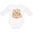 thumbnail image 3 of Inktastic My 1st Thanksgiving Pumpkin Vegetables in Orange and Green Boys or Girls Long Sleeve Baby Bodysuit, 3 of 5