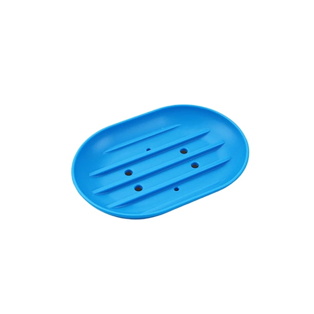 Matsuzay Jabonera de baño de silicona, soporte para plato, bandeja de esponja, drenaje de agua, antideslizante, ducha, senderismo, cocina, baño Almacenamiento y organización del hogar Azul Matsuzay HA082356-04