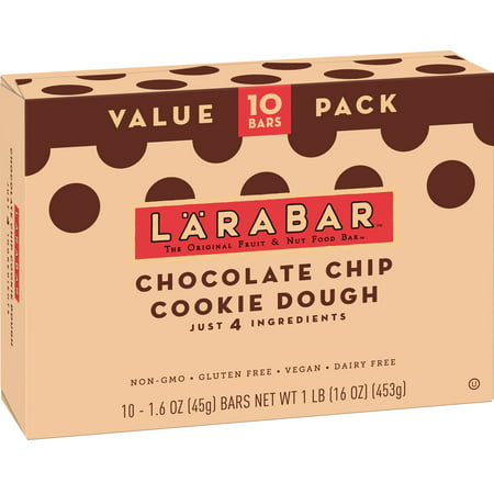 Larabar Gluten Free Bar Chocolate Chip Cookie Dough 1.6 oz (Best Bar Cookies Ever)