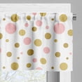 thumbnail image 3 of Ambesonne Pink Polka Dots Valance Pack of 2, Small Big Blemishes, 54"X12", Pale Pink Dark Khaki, 3 of 5