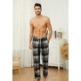 thumbnail image 4 of U2SKIIN 2 Pack Mens Fleece Pajama Pants, with Pockets Plaid Pj Bottoms Soft Lounge,L, 4 of 6
