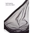 thumbnail image 4 of YANDW Women's Front Closure Sheer Mesh Bra Racerback See Through Unlined Plus Size Bralette Underwire, Black 34D, 4 of 7