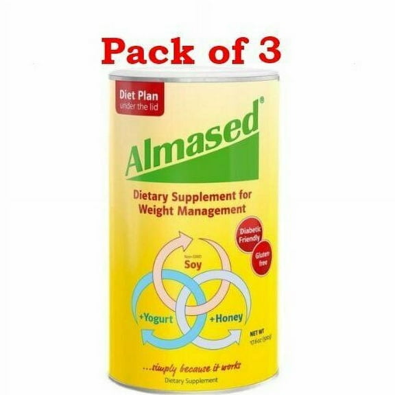 Almased Multi Protein Powder Supports Weight Loss Optimal Health and Maximum Energy 17.6 oz, Pack of 3