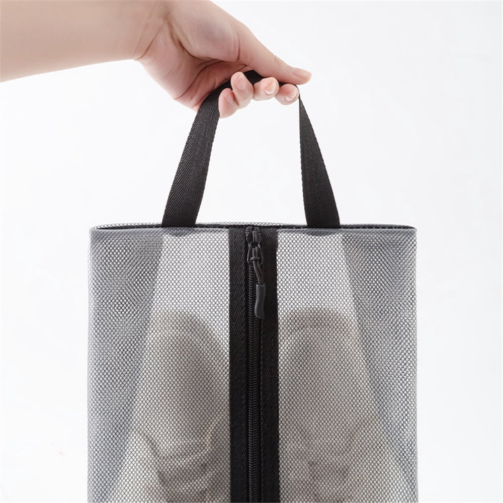 2 Pack Shoe Bags for Travel, Sneaker Bags, Waterproof Travel Shoe Bags with Zipper for Packing, Golf Shoe Dust Bags for Man and Women, Medium, Black
