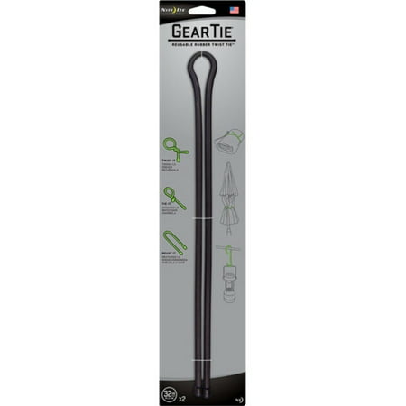 

Nite Ize 32 Reusable Rubber Twist Ties 2/Pk Black