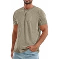thumbnail image 2 of DDAPJ pyju Big and Tall T-shirts for Men Short Sleeve Crew Neck Basic Tees Solid Color Casual Workout Shirts Khaki L, 2 of 7