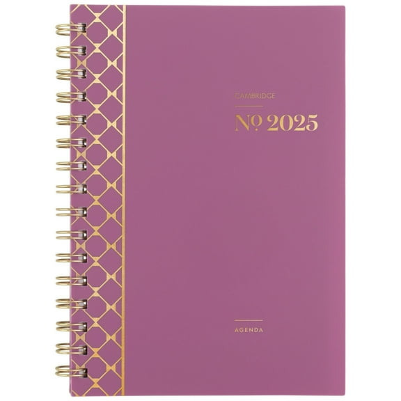 2025 Cambridge® WorkStyle Balance Weekly/Monthly Planner, 5-1/2" x 8-1/2", Red Violet, January To December