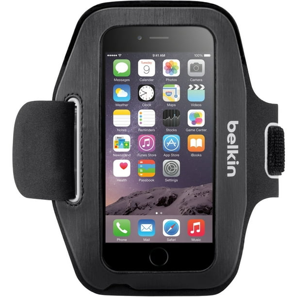 Zilver temperament advies Belkin Sport-Fit Carrying Case (Armband) iPhone 6 Smartphone, Blacktop,  Overcast - Walmart.com