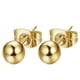 thumbnail image 4 of Pendientes de botón Unisex de Moda Shaofei con forma de bola 8 mm Oro blanco, 4 of 4