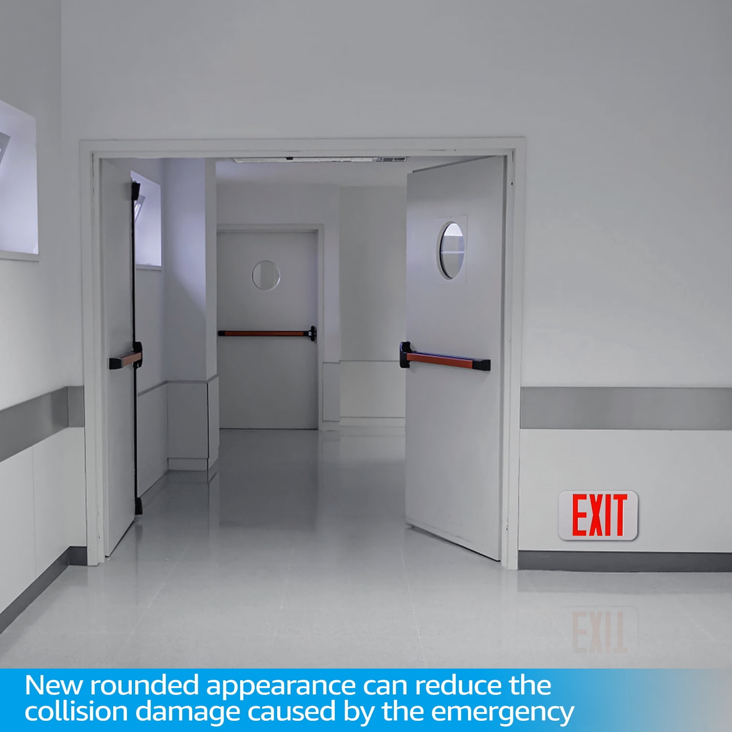 6 Pack Red LED Exit Sign Emergency Light, Double Sided, UL-Listed, AC 120V/227V Exit Light for Business, Residencial & Commercial