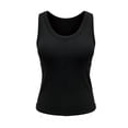 thumbnail image 6 of Xdegoge Tank Top with Built in Bra for Women Padded Seamless No Underwire Stretch Longline Bras Basic Slim Fit Ribbed Wireless Gym Running Brassiere, 6 of 6