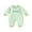 Green, variant on BemeyourBBs Baby Striped Sweatshirt Romper Golf Cart Crewneck Long Sleeve Jumpsuit