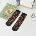 thumbnail image 7 of Fuzoiu Sweet Red Cherry Print Adult Socks, Crew Moisture-wicking Socks, Unisex Cushion Crew Socks,Casual Sports Ankle Socks, 7 of 7