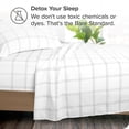 thumbnail image 5 of Bare Home Ultra-Soft Flat Sheets - Premium 1800 Collection - Double Brushed - Twin XL, Modern Plaid - White/Gray, 5 of 5
