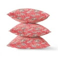 thumbnail image 3 of Roses Sprayed Stars Throw Fabric Pillow in Light Blue Indigo Red 16x16, 3 of 7