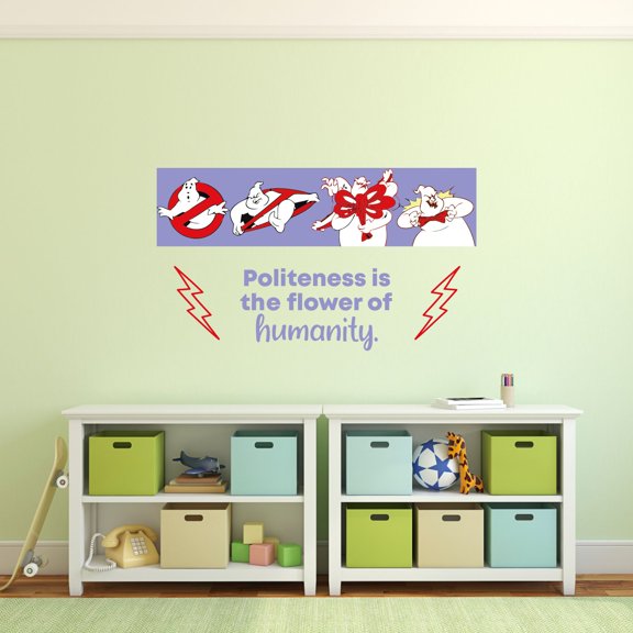 Humanity Ghostbusters Life Quote Cartoon Quotes Decors Wall Sticker Art Design Decal for Girls Boys Kids Room Bedroom Nursery Kindergarten Home Decor Stickers Wall Art Vinyl Decoration (12x20 inch)