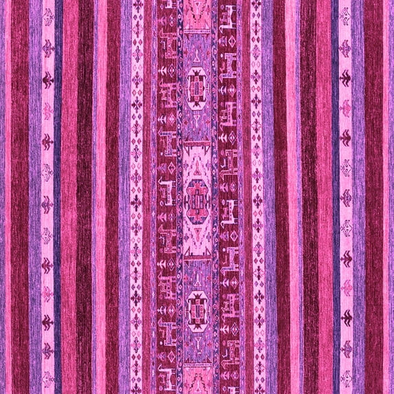 Ahgly Company Indoor Square Abstract Pink Modern Area Rugs, 3' Square
