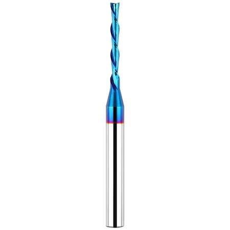 

Downcut Spiral Router Bit 1/4 Inch 1/8 Inch Cutting Diameter Extra Long 3 Inch Solid Carbide for Wood Cut Carving