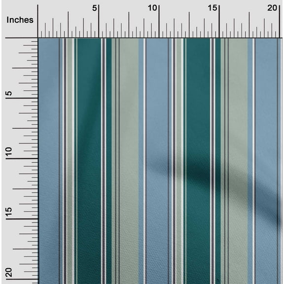 oneOone Cotton Flex Fabric Bayadere Stripe Print Fabric By The Yard 40 Inch Wide