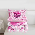 thumbnail image 6 of jejeloiu Pink Disco Cowgirl Full Size Comforter Sets Kids,Girly Western Pattern Bedding Sets,Reversible,3 Pieces, 6 of 8