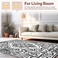 thumbnail image 2 of ODIKA 8'x10' Machine Washable Non-Slip Area Rug, Elegant Black & Damask High Traffic Rug, Black, 297437, 2 of 7