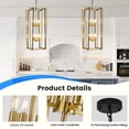 thumbnail image 4 of LovingAHome 8-Light Black Gold Farmhouse Chandelier, Industrial Geometric Hanging Pendant Light for Living Room Foyer, 4 of 8