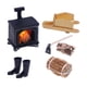 thumbnail image 3 of Juego de decoración de chimenea para casa de muñecas, modelo en miniatura 1:12 para niños, juguetes para muñecas 1/12 sin linterna, 3 of 9