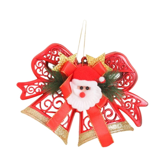 Adorno colgante de Navidad Macarena campana Rojo con Papá Noel
