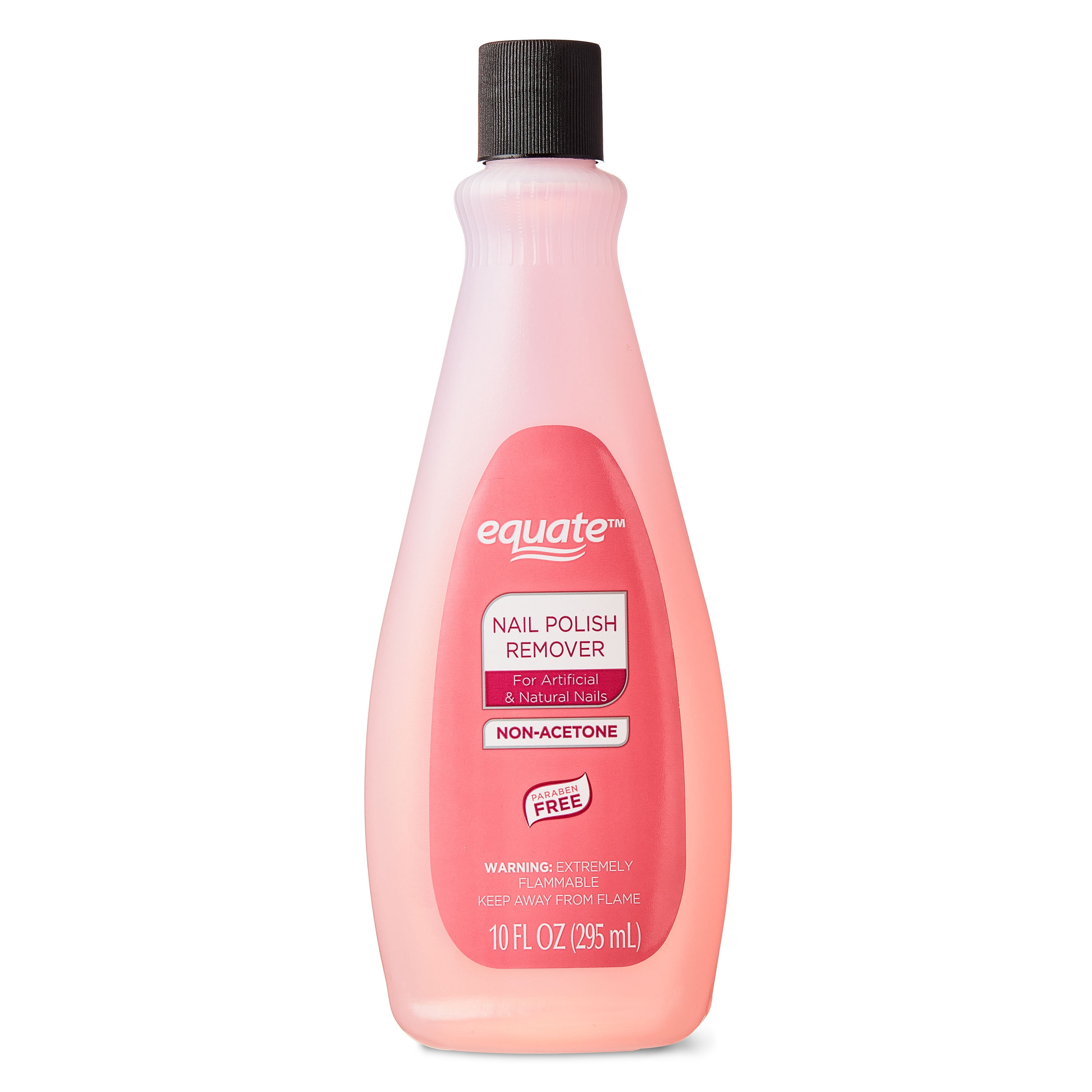 (4 pack) Equate Non-Acetone Nail Polish Remover, 10 fl oz