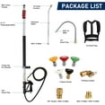thumbnail image 6 of Ktaxon 24 FT Pressure Washer Extension Wand, Extension Pole for Pressure Washer with Gutter Extension and 5 Spray Nozzle Tips, 4000 PSI, 6 of 9