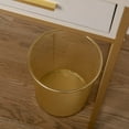 thumbnail image 6 of Martha Stewart Ryder Gold Mesh Metal Trash Can, 4.5 Gallon, Wastebasket for Office, 6 of 10
