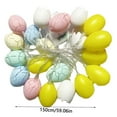 thumbnail image 2 of Easter String Lights with Chicks & Cracked Eggs - Battery Operated Outdoor Fairy Lights, 2 Modes, 59in for Patio Fence Nursery Decor, 2 of 5