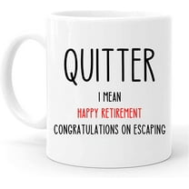 Funny Retirement Gifts for Men, Fun Retirement Gifts for Women, Retirement Cups, Ideas for Retirement Gifts for Men 2022, Quitter Retirement Mug, Retirement Gag Gifts for Men, Retired Women