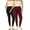 Black-Burgundy, variant on Women's Plus Size Microfiber Full Solid Length Leggings Pack of 2