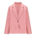 thumbnail image 4 of Women's Elegant Overcoat Notched Lapel Outerwear with Pockets Winter Warm Wool Blend Coat, 4 of 6