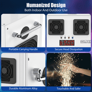 4pcs Cold Spark Machine,3 Gears Height Adjustable DMX Stage Firework Effect Machine with Flight Case for Wedding Stage DJ Disco Dance Show,White