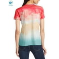 thumbnail image 4 of Deago Women's Tie Dye Blouse Summer Short Sleeve Round Neck Tops Shirts Loose Casual Tunic T-Shirt (Red, 3XL), 4 of 6