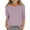 Pink, variant on Girls Trendy Tops Cute Shirt for Girls 7-8 Summer Clothes for Kids T Shirt for Girls Kids 3/4 Sleeve Shirt Spring 2025 T-Shirts Purple