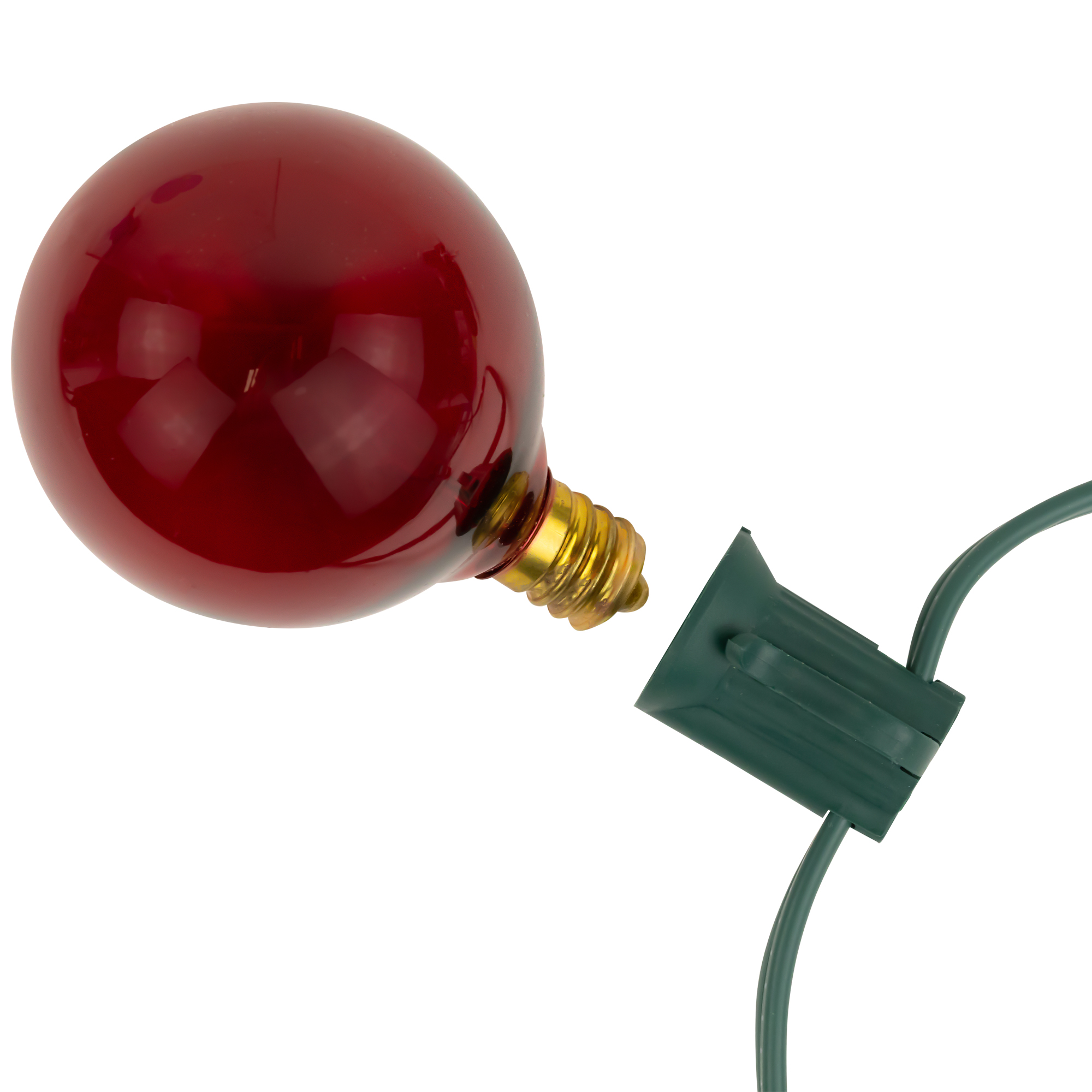 Pack of 25 Red G50 Incandescent Christmas Replacement Bulbs