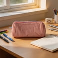 thumbnail image 6 of Lksixu Simple Pencil Pouch, Large Capacity Solid Color Pencil Case with Color-Blocking Zipper, Aesthetic Stationery Organizer, Lightweight & Spacious Pencil Bag, Portable Travel Makeup Bag, 6 of 7