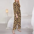thumbnail image 3 of Fotbe Cute Small Farm Birds Pattern Long Sleeve Pajama Set for Women,Sleepwear Set,2-piece Loungewear Set,Soft PJs Comfy Nightwear with Pockets -XX-Large, 3 of 7