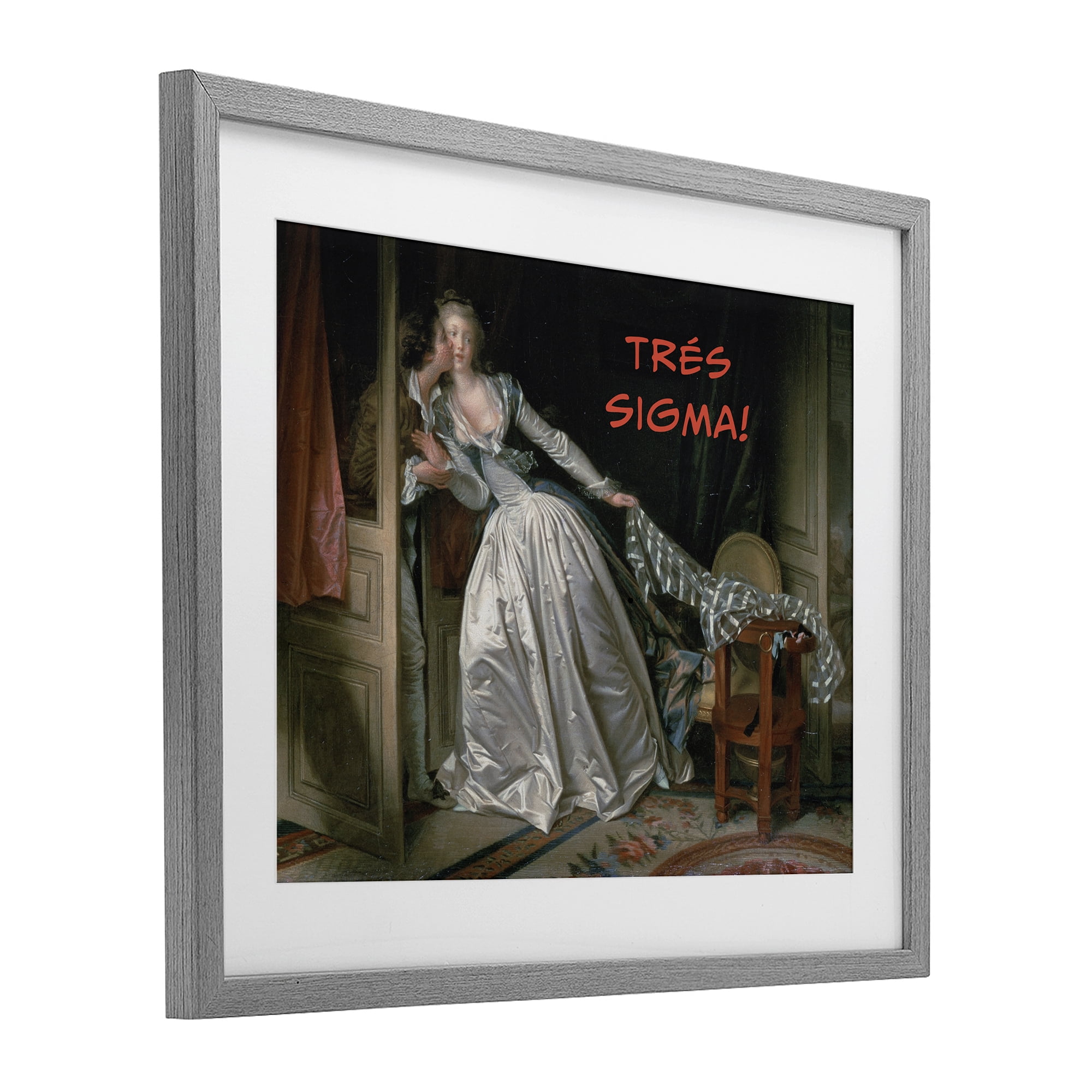 Stupell Industries Iconic Tres Sigma Gray Framed Print Under Glass, design by Grotto Studios
